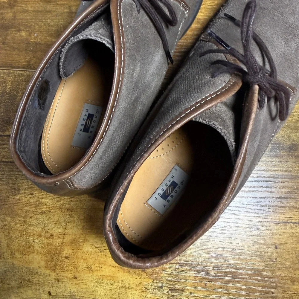 Joseph Abboud Gabe‎ 204 Brown Suede Leather Chukka Boots Mens Size 9.5M